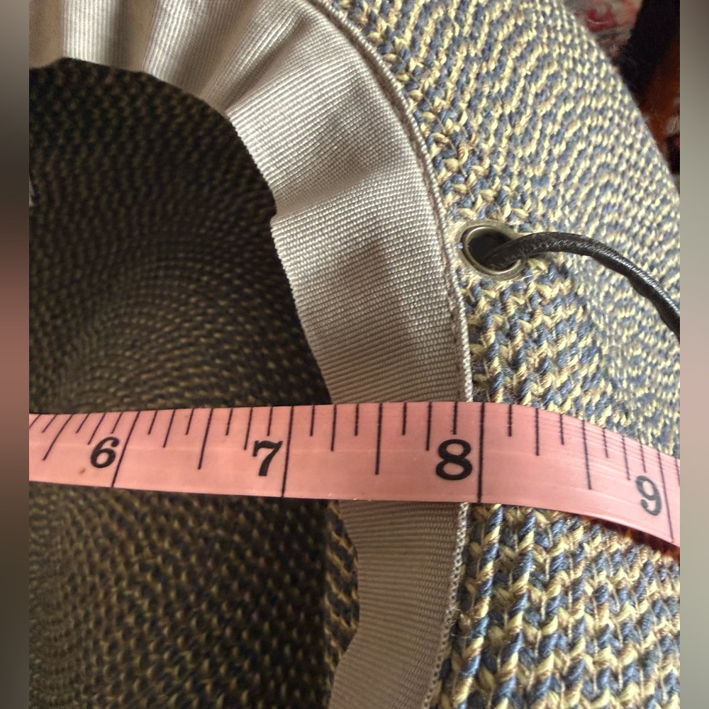 Caribbean Joe Sun Hat w/Chin Strap-Natural Color-one size-Packable-4.5 Inch Brim - Picture 9 of 10